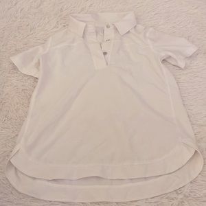 Ivivva white half button up golf shirt